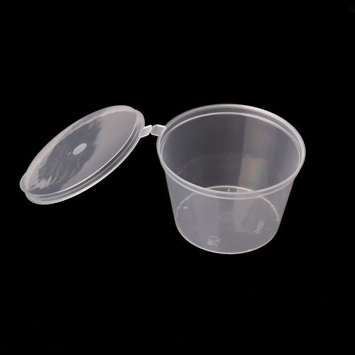 Picture of PP DIY Tools Box For Slime Transparent Clear 7.4cm(2 7/8") x 6.7cm(2 5/8"), 5 PCs
