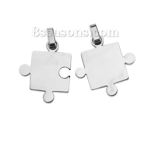 Picture of 304 Stainless Steel Blank Stamping Tags Charms