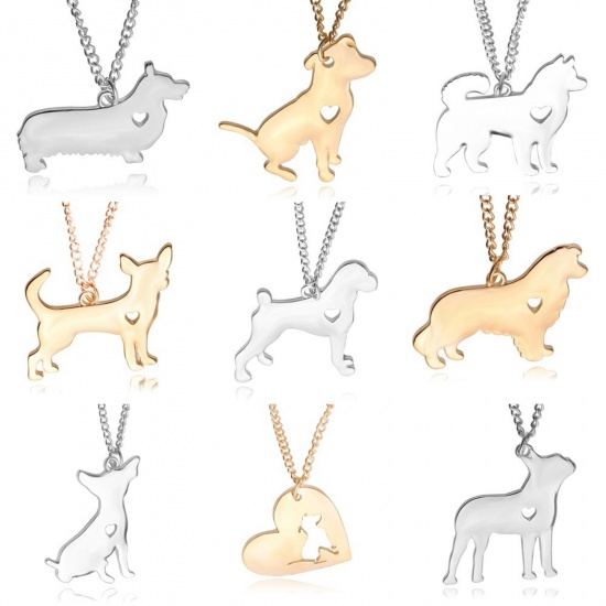 Picture of Cute Pendant Necklace Multicolor Dog Animal