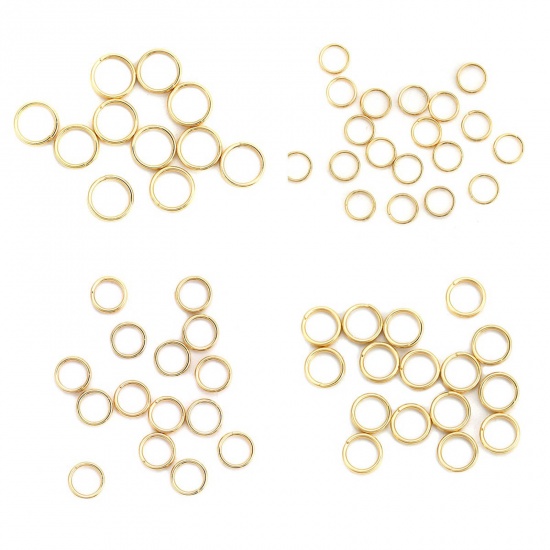 Picture of Stainless Steel Double Split Jump Rings Findings Round  