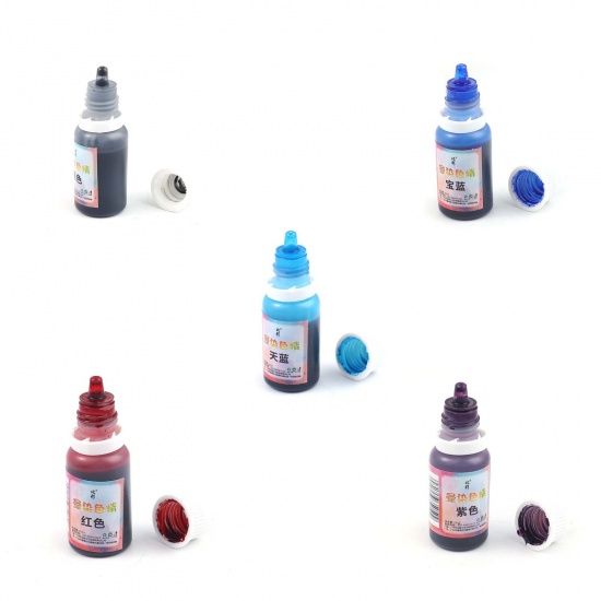 Picture of ( 10ml ) Liquid Dye Resin Jewelry Craft Pink 6.1cm x 2.1cm, 1 Piece