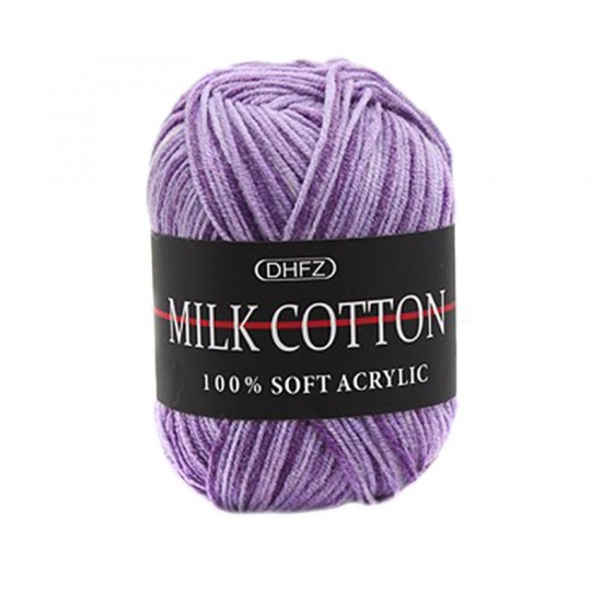 Image de Fil à Tricoter Super Doux en Coton & Polyester Elasthanne Violet 1 Pelote
