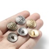 亜鉛合金 シャンクボタン 金属ボタン 円形 銀古美 17mm 直径、 30 個 の画像