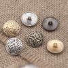 Bild von Eisen(Legierung) Metall Öseknöpfe zum Aufnähen Rund Antiksilber 17mm D 30 Stück