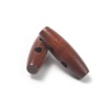 Bild von Harz Knöpfe zum Aufnähen 2 Löcher Oval Beige 59mm x 15mm 50 Stück