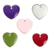 Immagine di Rame Sequins Smaltati Charms Cuore Colore Originale Blu Marino Smalto 16mmx16mm , 10 Pz