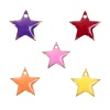 Immagine di Rame Sequins Smaltati Charms Stella a Cinque Punte Colore Originale Rosa Smalto 12mm x 11mm , 10 Pz