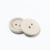 Picture of Wood Sewing Buttons Scrapbooking Two Holes Round Natural 25mm Dia., 50 PCs
