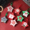 Bild von Papier Süßigkeiten Box Dunkelgrün Stern Weihnachten Weihnachtsmann 12cm x 12cm, 1 Stück