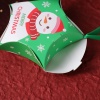 Bild von Papier Süßigkeiten Box Dunkelgrün Stern Weihnachten Weihnachtsmann 12cm x 12cm, 1 Stück