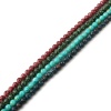 Image de Glass Beads Round Cyan Crack Imitation Stone About 8mm Dia, Hole: Approx 1.2mm, 75cm(29 4/8") long, 2 Strands (Approx 105 PCs/Strand)