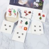 Picture of Acrylic Pin Brooches Christmas Santa Claus Tree Mixed Color 26mm x 19mm - 22mm x 19mm, 1 Set ( 3 PCs/Set)