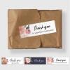 紙 DIY デコ・スクラップブックシール 円形 花柄 " THANK YOU"  の画像