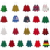 Immagine di PU Orecchino Multicolore Albero di Natale 75mm x 45mm, 1 Paio