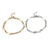 Picture of Stainless Steel Bracelets Gold Plated Oval 18cm(7 1/8") long, 1 Piece