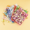 Image de Cadeau de Mariage Sac à Cordon en Organza Rectangle Multicolore Cœur 9cm x 7cm, 20 Pcs
