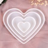 Bild von Silikon-Harz-Form für Schmuck machen Herz weiß 15cm x 11cm, 1 Stück
