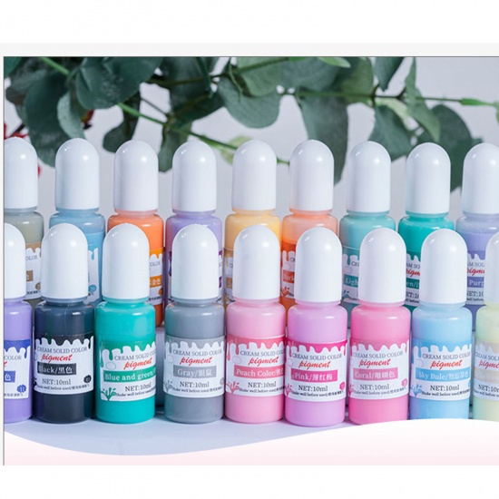 Picture of ( 10ml ) Resin Jewelry Craft Filling Material Pigment Dye Cyan (Contain Liquid) 1 Piece