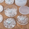 Picture of Silicone Resin Mold For Jewelry Making Coaster Round White 9cm x 0.9cm, 1 Piece