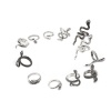 Picture of Open Adjustable Rings Antique Silver Color Snake Animal 16.5mm(US Size 6), 1 Piece