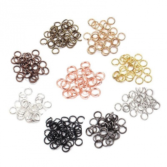 Picture of Iron Based Alloy Open Jump Rings Findings Circle Ring