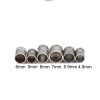 Imagen de Acero Inoxidable Tapa Final Cilíndrico Tono de Plata Raya (Ajusta 4mm Cuerda) 10mm x 5mm, 10 Unidades