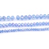 Immagine di Vetro Perline Tondo AB Colore Placcatura Sfaccettato Circa 4mm Dia, Foro: Circa 1mm, lunghezza: 49.5cm - 48.5cm, 2 Fili (Circa 140 Pezzi/Treccia)