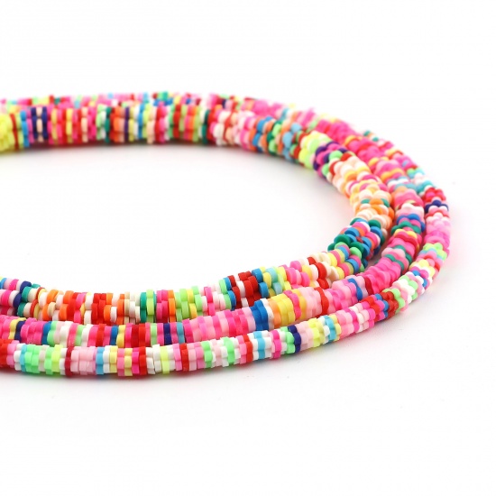 Picture of Polymer Clay Beads Flower At Random Color About 5mm x 5mm, Hole: Approx 1.2mm, 5 Strands