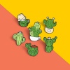 Picture of Pin Brooches Cactus Green Enamel 25mm x 20mm, 1 Piece