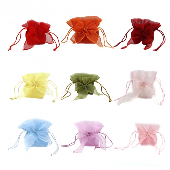 Picture of Wedding Gift Yarn Drawstring Bags Bowknot