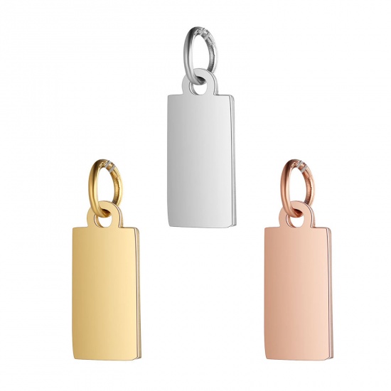 Picture of Stainless Steel Charms Rectangle