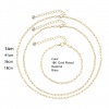 Bild von Kupfer & Kubisch Zirkonia Armband Gold Gefüllt Büroklammer Klar Zirkonia 19.8cm lange, 1 Strang