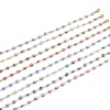 Image de Chaînes de Cheville Religieux en Acier Inoxydable Doré Multicolore Émail Rond Œil Mauvais 23cm long, 1 Pièce