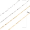 Bild von Edelstahl Halskette Vergoldet Oval 50cm lang, 1 Strang