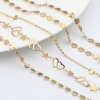 Picture of Stainless Steel Anklet Gold Plated Heart 23cm(9") long, 1 Piece