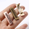 Bild von Etikettenanhänger aus Zinklegierung Rechteck " Handgefertigt " 36 mm x 10 mm 35 mm x 12 mm, 5 Sets (2 Stück / Set)