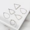 Picture of Stainless Steel Connectors Geometric Silver Tone Hollow 5 PCs