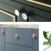 Imagen de White - 37# Zinc Based Alloy Round Handles Pulls Knobs For Drawer Door Cabinet Furniture Hardware 32x24mm, 1 Piece