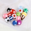 Picture of Acrylic Beads Round At Random Color About 12mm Dia., Hole: Approx 2.9mm, 30 PCs