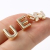 Picture of Copper Beads 14K Real Gold Plated Capital Alphabet/ Letter Message " Z " About 9mm x 7mm, 5 PCs