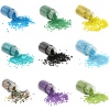 Immagine di Vetro Seme Perline Cilindrico Multicolore Tinto Per 3mm Dia., Foro:Circa 1mm, 1 Bottiglia