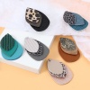 Picture of PU Leather Pendants Drop Multicolor Leopard Print 5.8cm x 3.7cm, 5 PCs