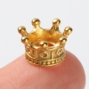 Immagine di Acciaio Inossidabile Stile Europeo Perline Corona Nero 11mm x 6mm, Buco: Circa 4.9mm, 1 Pz