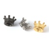 Immagine di Acciaio Inossidabile Stile Europeo Perline Corona Nero 11mm x 6mm, Buco: Circa 4.9mm, 1 Pz