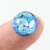 Immagine di Resina Cabochon per Abbellimento Tondo Blu Marino Paillettes 12cm Dia, 30 Pz