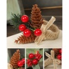 Immagine di Red - 5# Christmas Plastic Napkin Ring Buckle Holder Table Decoration 10x10x4.5cm, 1 Piece