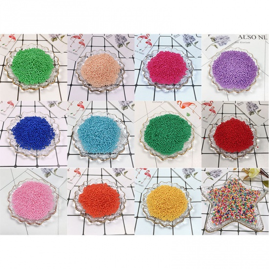 Picture of Acrylic Resin Jewelry Craft Filling Material Mixed Color Round 2mm Dia., 1 Bag