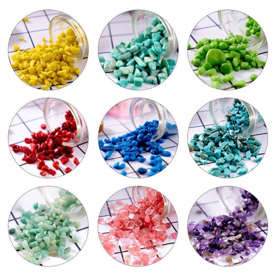 Picture of Crystal Resin Jewelry Craft Filling Material Purple 15mm - 3mm, 1 Bag