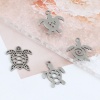Picture of Stainless Steel Ocean Jewelry Charms Sea Turtle Animal Silver Tone 15mm x 14mm, 5 PCs