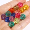 Bild von Acryl Perlen Rund Bunt Transparent Facettiert ca. 10mm D., Loch:ca. 2.3mm, 300 Stück
